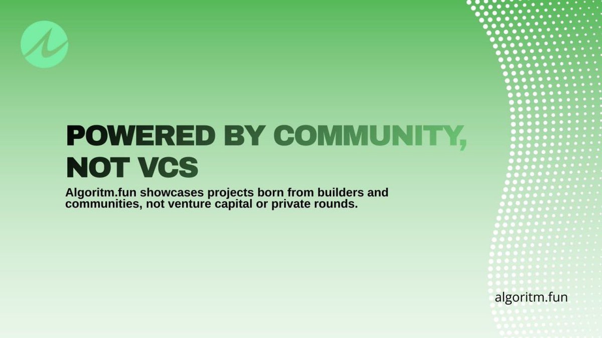 AlgoritmChain's tweet photo. Real innovation doesn’t need VC permission.
It needs builders and believers.

https://t.co/Y9mFxu9u6V is where community comes first.

#CommunityDriven #Web3Builders #CryptoStartup #Decentralizatio https://t.co/yieXUO3O6H
