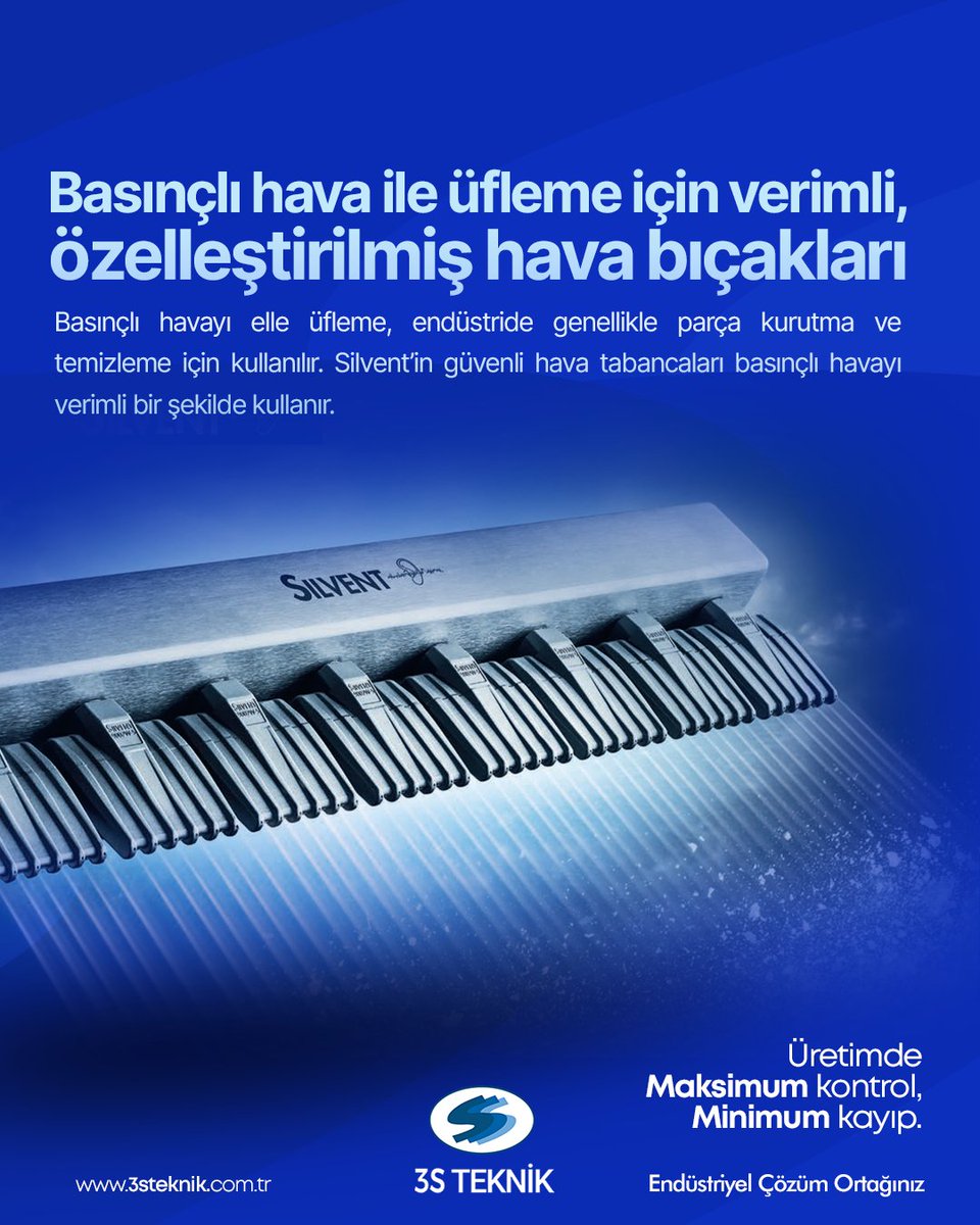 Basınçlı hava ile üfleme için verimli, özelleştirilmiş hava bıçakları

Basınçlı havayı elle üfleme, endüstride genellikle parça kurutma ve temizleme için kullanılır. Silvent’in güvenli hava tabancaları basınçlı havayı verimli bir şekilde kullanır.

3steknik.com.tr
