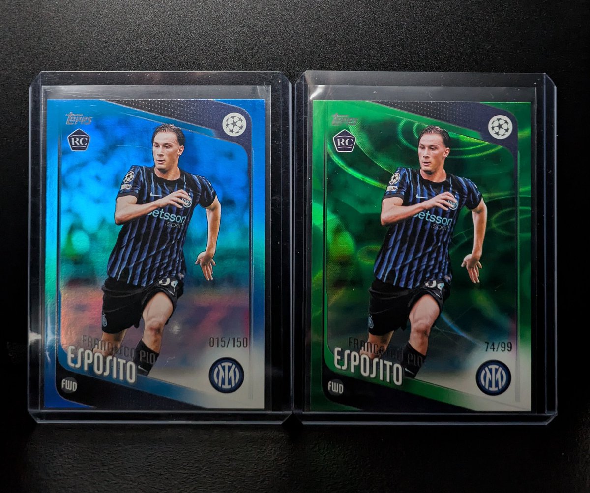 4ANR79pZenRTM29's tweet image. GB品紹介 
@gradingservices 

🇧🇷  🇮🇹 の新星
HIDDEN GEMS         Estevao Willian
Home Advantage    Pio Esposito
Pio狙い(R9も🤫)のインテルスポットでHA🤩🔥
ご利用は計画的に
#estevao  #pioesposito
#topps  #francesco