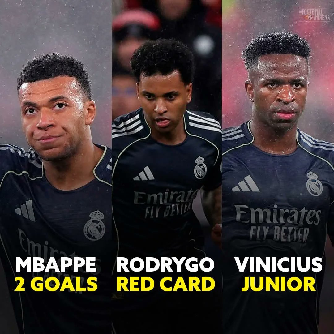 TrollFootball's tweet image. Real Madrid's deadly trio against Benfica 🔥