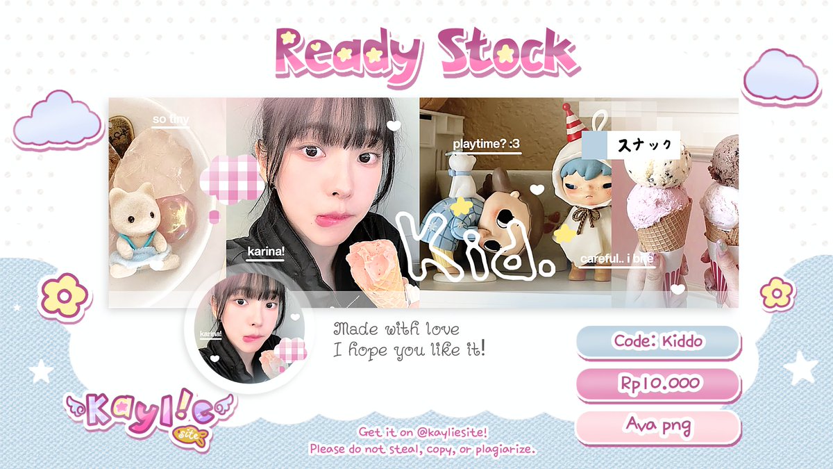 kayliesite's tweet image. ౨ ◟🎹 🍞 𓈒  help RT pls, tysm!

☘️🎀__% henloOo 5 layout ready stock rs gg siap dibawa pulang 🍎◞ 💬 ! prici di pic, bisa jajank ke DM atau tele @/kayliesite 🌸

+444.  wonyoung ive, jiwoo, carmen, ian h2h, karina aespa  ☻  #zonauang