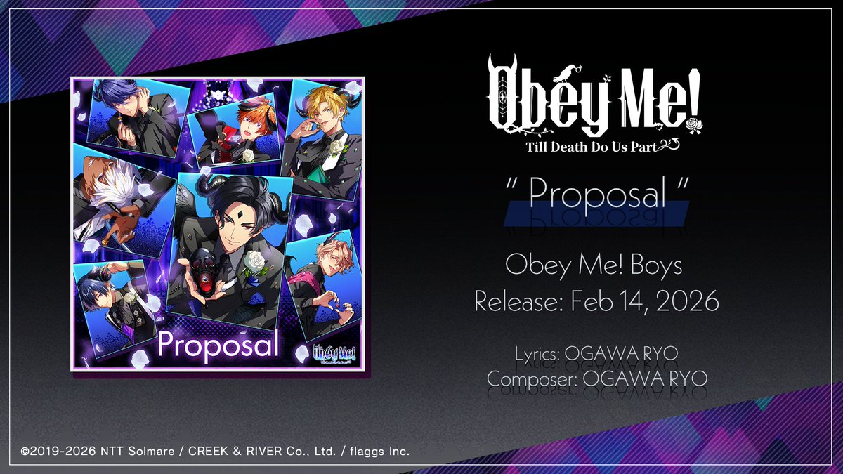 ObeyMeIDO's tweet photo. To celebrate reaching Goal 5 of our crowdfunding campaign,
the ObeyMeIDO image song “Proposal” is officially coming soon! 🎉

The teaser is out now♪
https://t.co/FkhyVfGQt7 https://t.co/g0sp7t0XVh