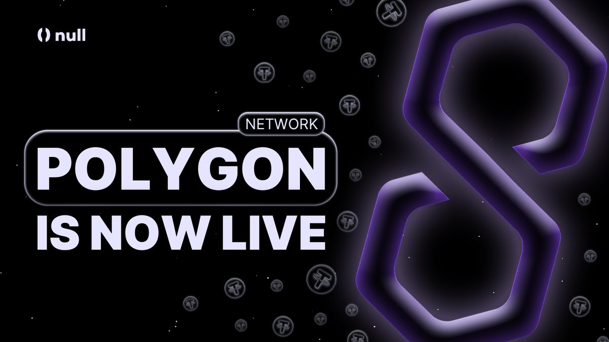 Polygon is now live on nullswap 🎉

<a href="/0xPolygon/">Polygon | POL</a> is the go-to blockchain for global payments, where trillions in assets move instantly, at scale.

⚡️ Swap assets to/from $USDT on #Polygon with minimal fees: nullswap.com/?from=USDT_Eth…