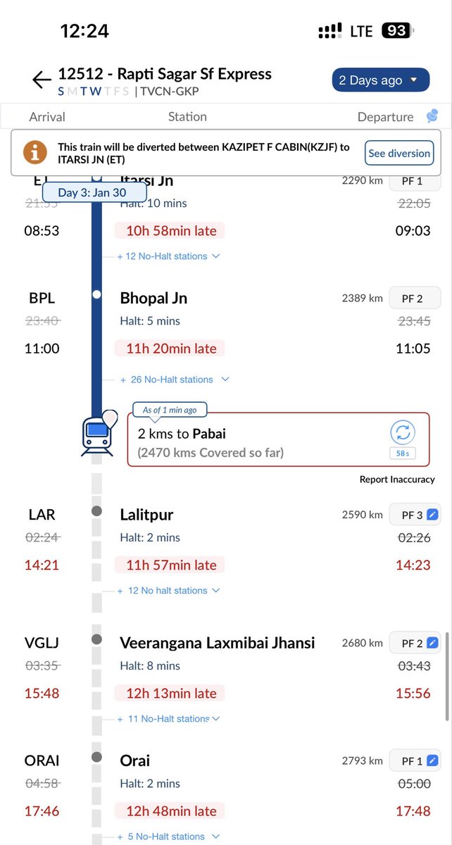 AlokDixitMe's tweet photo. @narendramodi @RailMinIndia @RailwaySeva Tribute to Such Service also now it’s late more than 13 hrs. 🙏🏻🙏🏻 VB2047 https://t.co/tYAp6TEB05