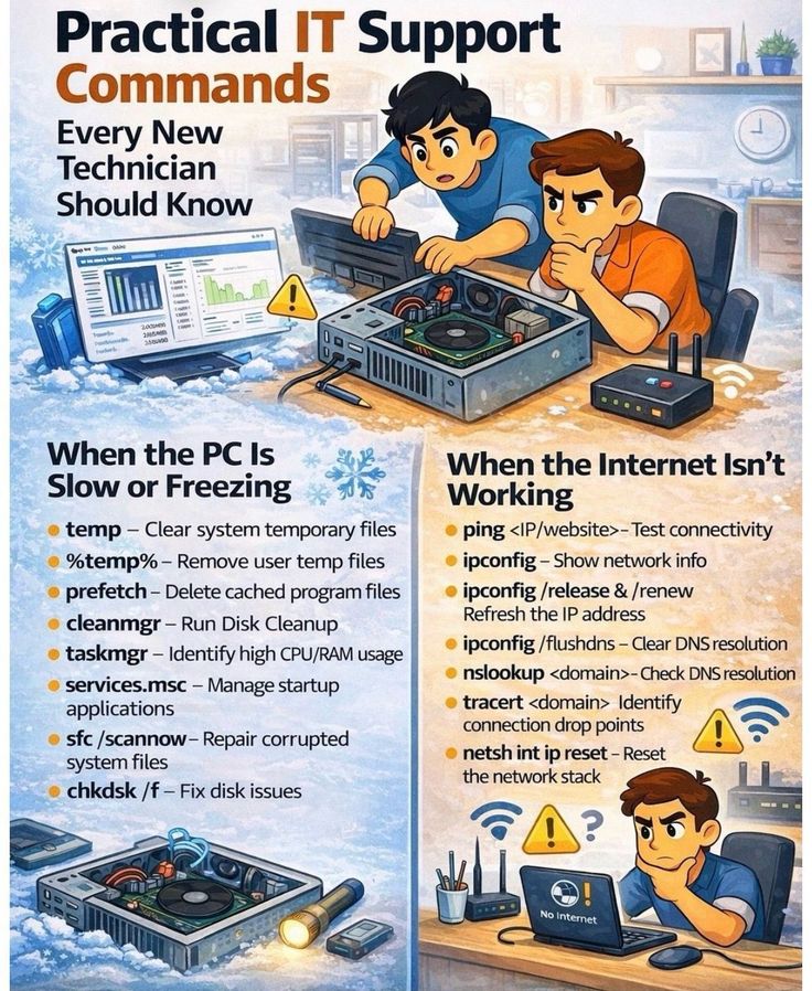 Practical it support commands