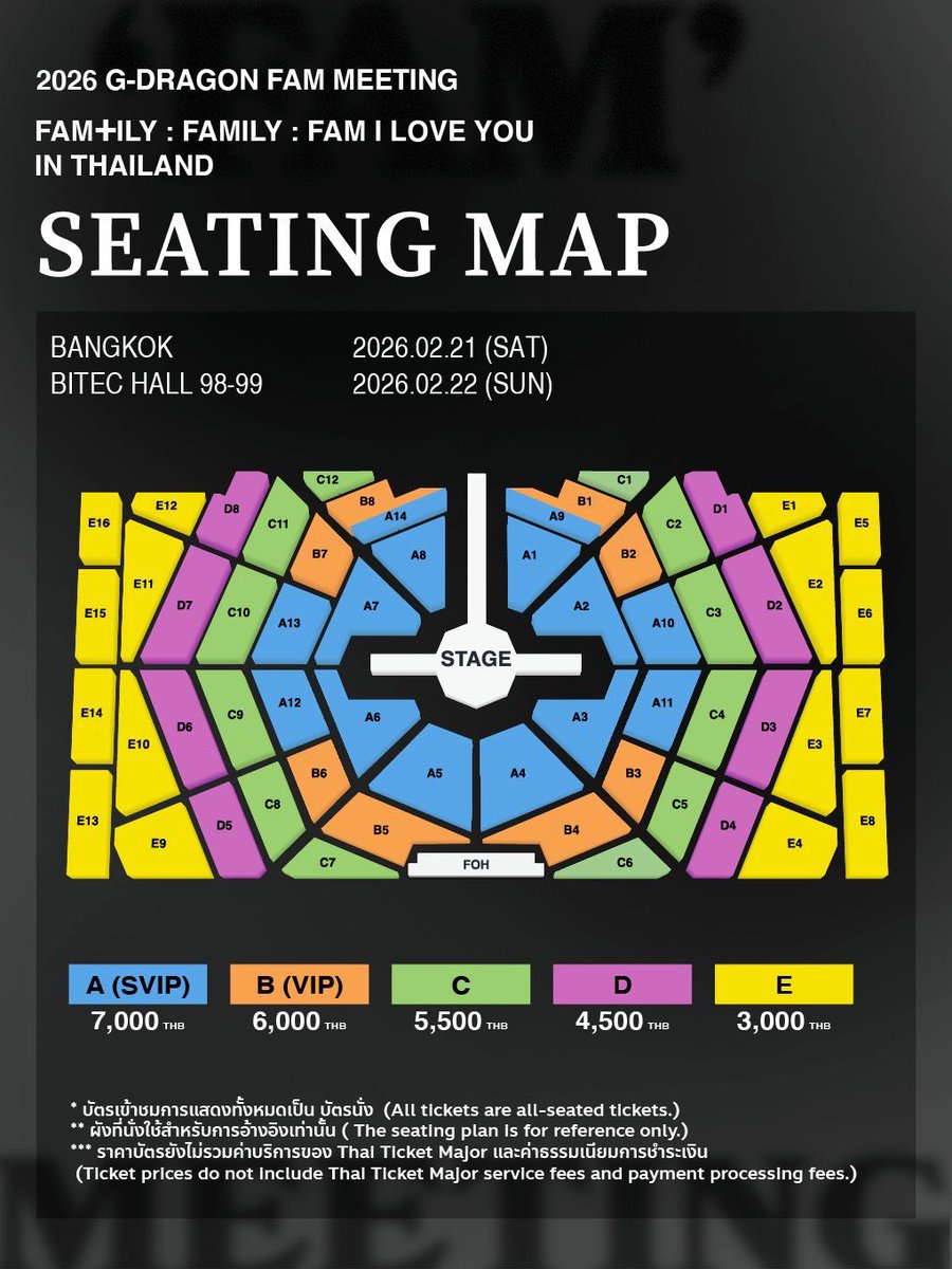 สเตจเริ่ดมากกกกกก 🫶🏻✨
พร้อมกดบัตรค่ะ คิวว่าง ทักมาได้เลย ^^
✅ค่ากด 5 0 0 
✅แลกบัตรให้จัดส่งให้
✅ไม่มีประวัติโกง
✅มีทีมกด พร้อมสู้ทุกสนาม
✅กดไม่ได้คืนเงิน 100%ภายในวัน
✅มีประสบการณ์
✅ทักเดมมาได้เลยนะคะ
 #GDRAGON #GD #FAMILOVEYOU #GDRAGON2026inBKK #GDFAMMEETING2026