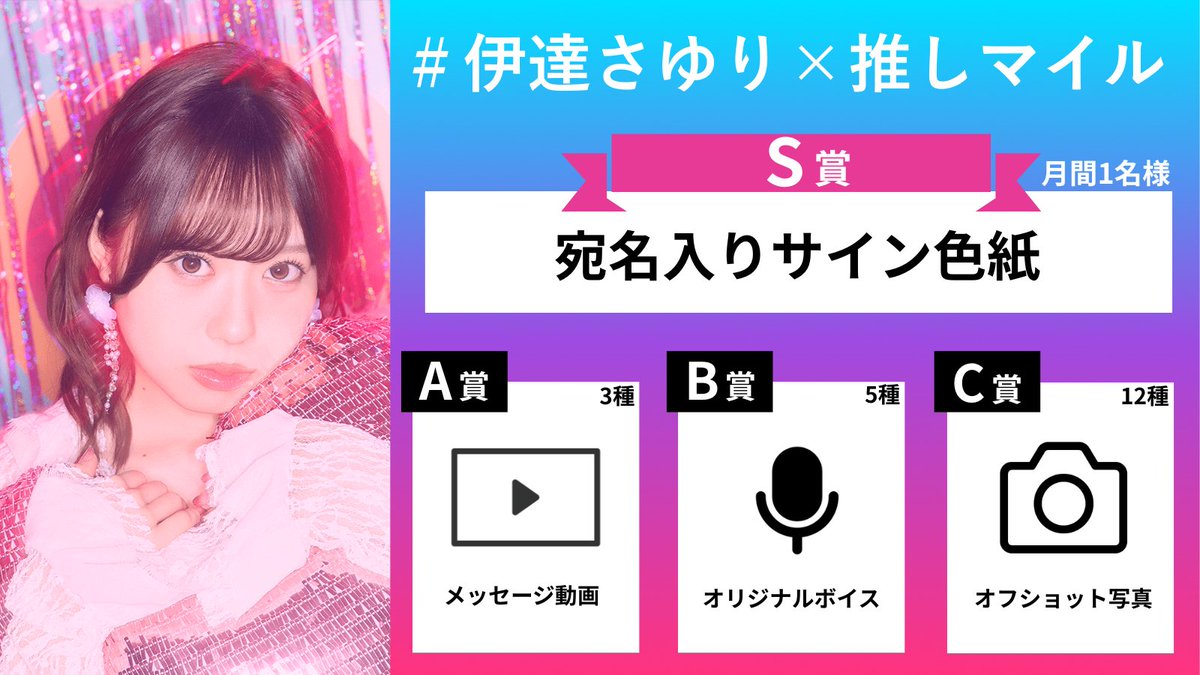 伊達さゆり #推しマイル コラボが2/1〜開始📣 推しマイルでゲット