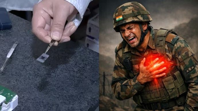 IndianTechGuide's tweet photo. 🚨 DRDO, in collaboration with Delhi’s Miranda House College, has developed a “Made in India” biological chip that can warn soldiers of an impending heart attack. https://t.co/qUMS6fNyWS