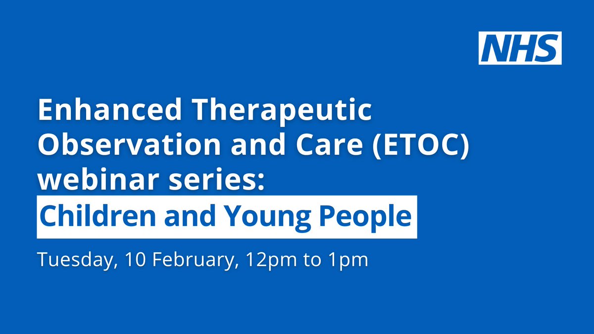 teamCNO_'s tweet photo. During Children’s Mental Health Week 2026, join our webinar exploring how organisations can best support children and young people when enhanced care is required during their stay.
#ETOCP Register now. ➡️ https://t.co/4H0qqSeGNe https://t.co/CpfvzplWIC