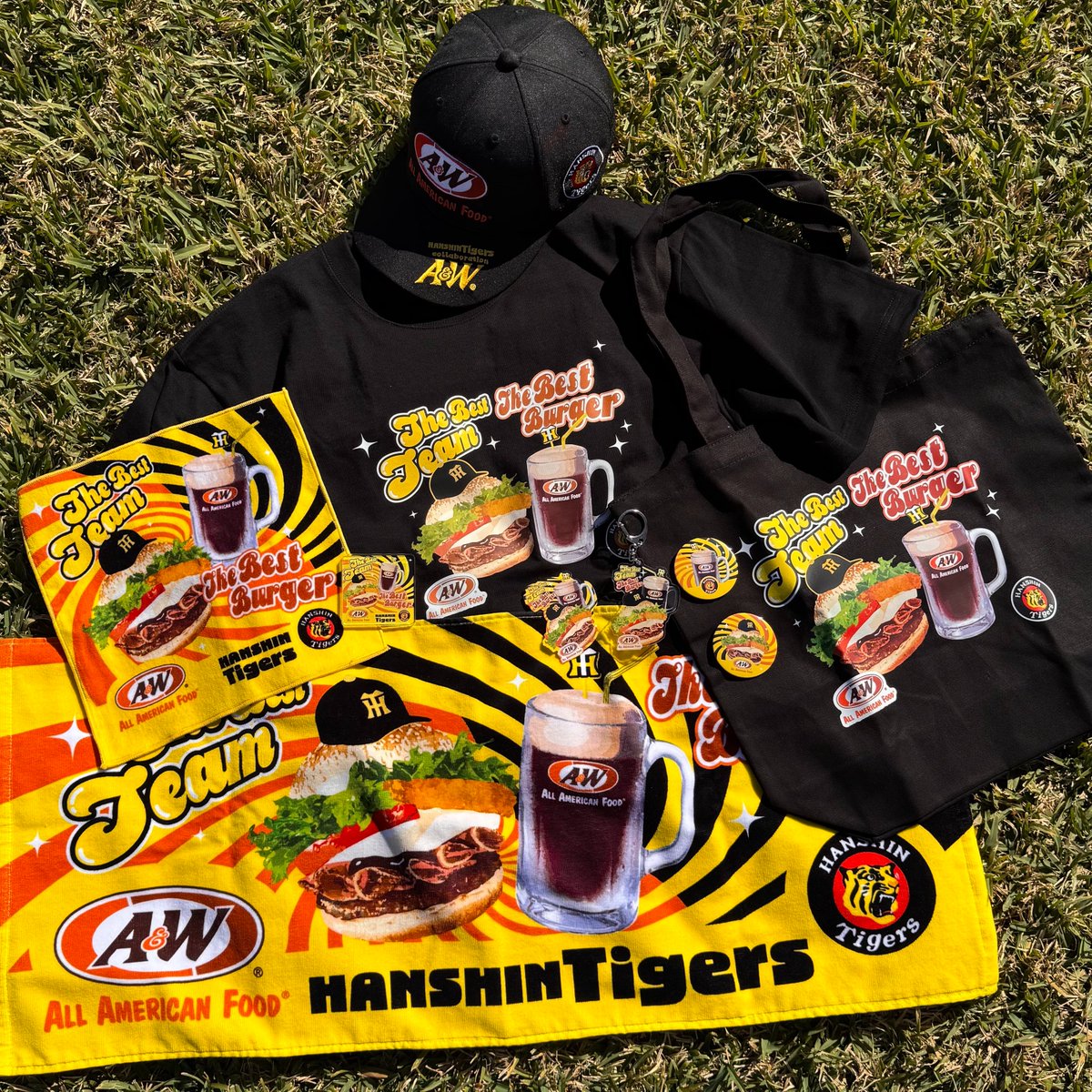 A&W阪神コラボグッズ限定3点セット タイガースカラーが映える 限定コラボグッズが今年も登場