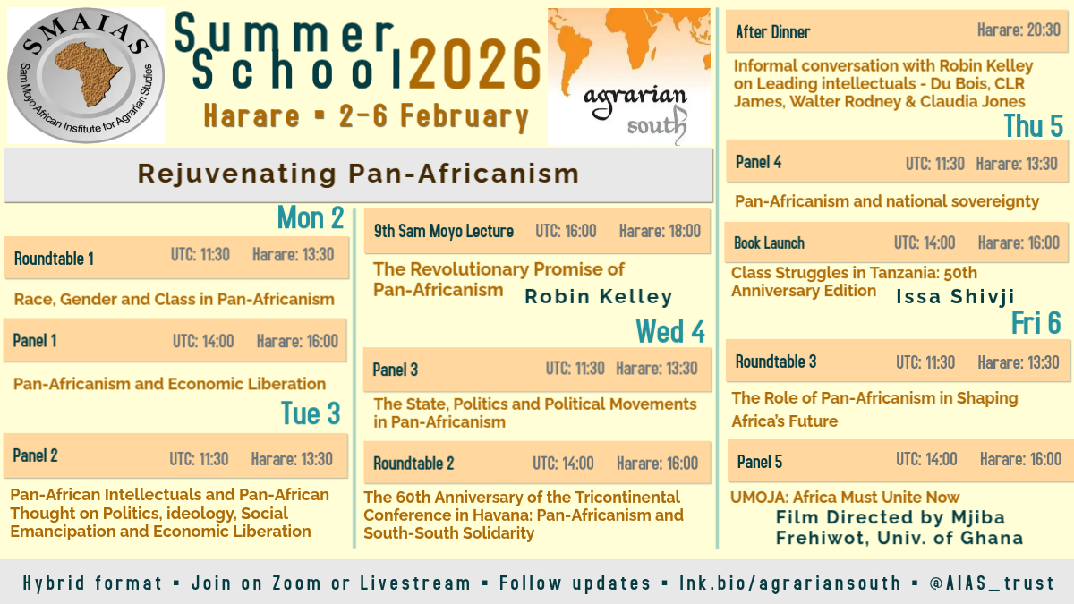 Sam Moyo African Institute for Agrarian Studies tweet media