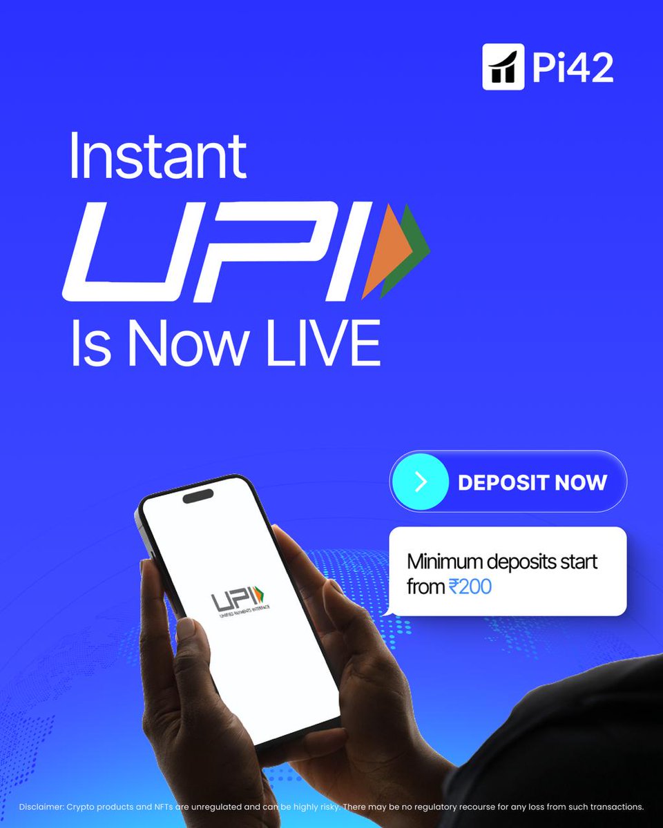 💥 Instant UPI is LIVE! Deposit in minutes from ₹200 and start trading in  INR 🕕 Zero deposit fees 👉 Deposit Now: https://t.co/rl8DrjQqge #crypto  #Trades
