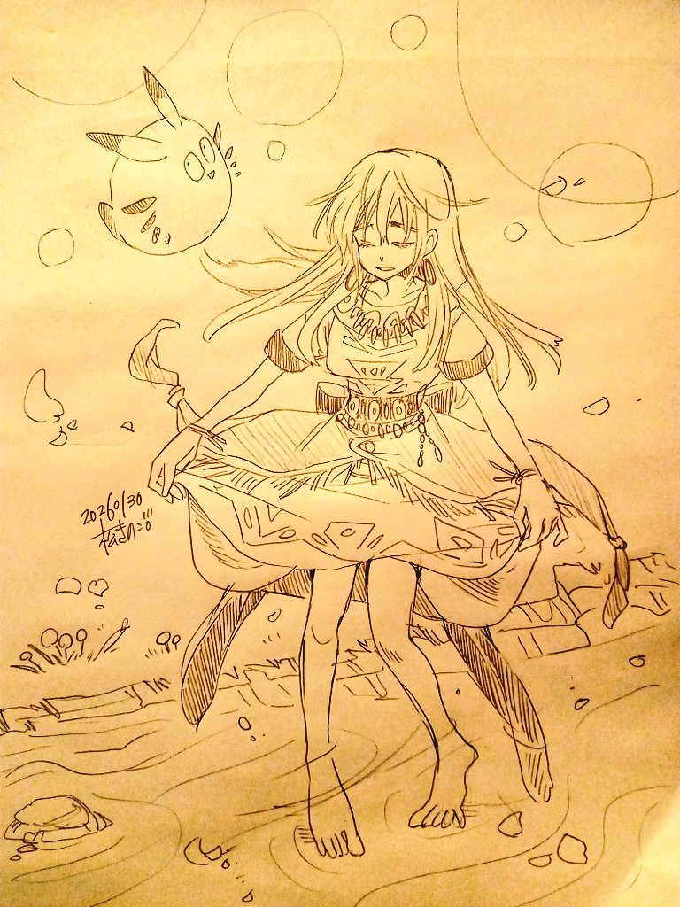 〜♪．☆．。．♪:*･ﾟ

#天地創造30周年
#天地気晴らしお絵描き