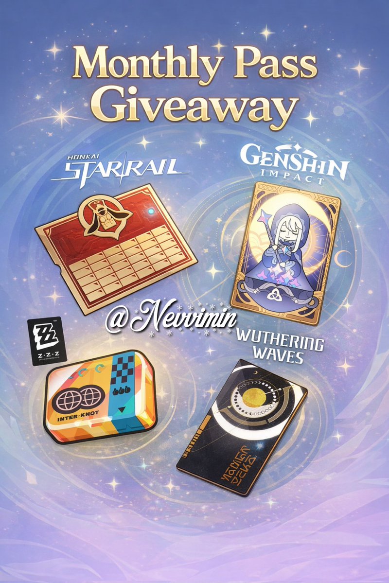 Sponsor Giveaway✨
Monthly Pass Giveaway can be Welkin / ESP / Inter-Knot / Lunite
✅Follow Me and <a href="/joytifyofficial/">Joytify by Lapakgaming</a>
RT + Like this post and their 📌pinned post. Ends in 2 days. Good luck everyone 💫