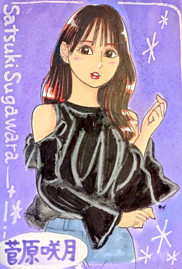 ドン！ 今日描いた乃木坂ちゃんで〜す(*^^*) 🩷小吉💙 #似顔絵 #乃木坂