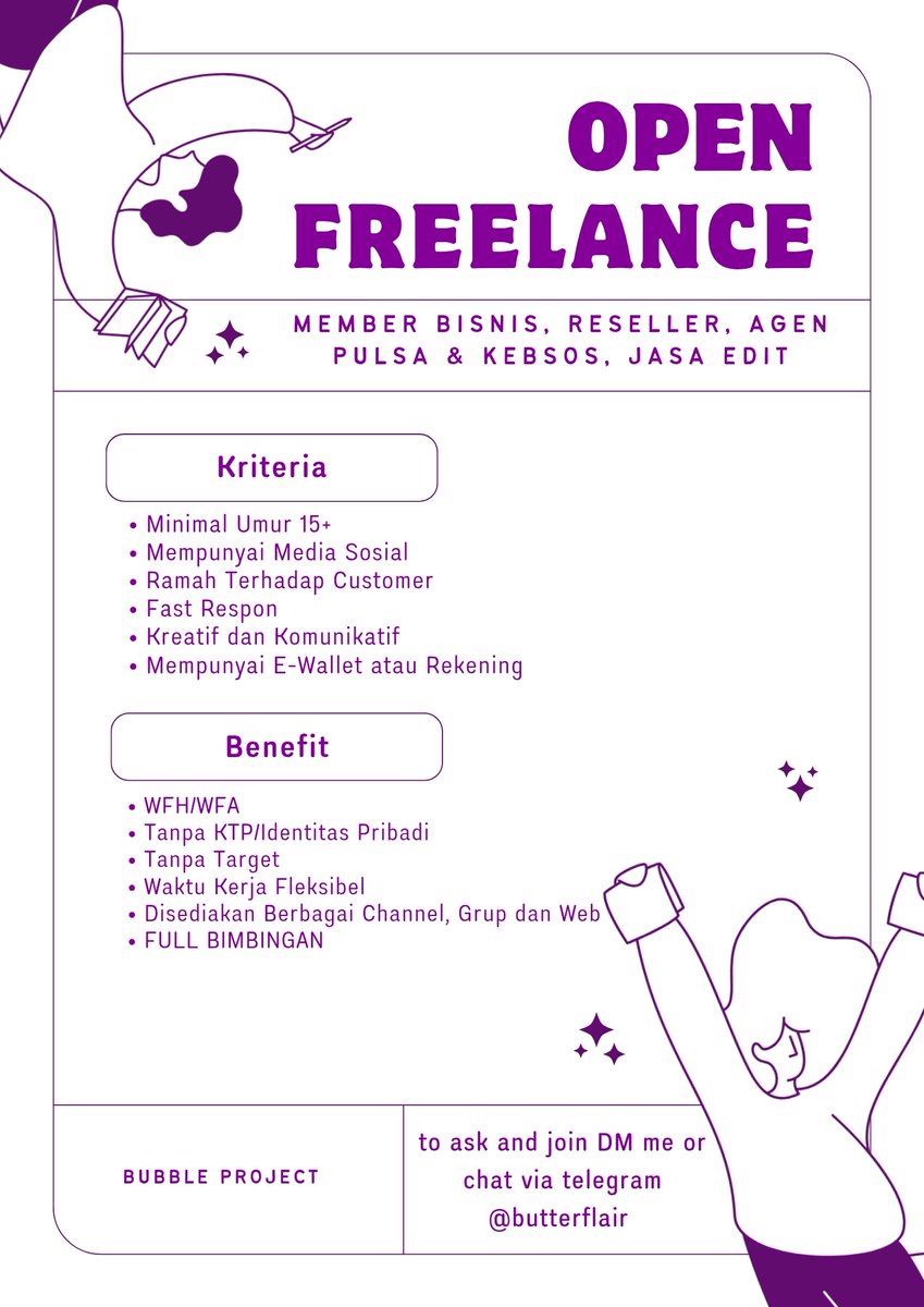 onlyforchaniee's tweet photo. @essebrypop halloo, aku bawa info freelance jangka panjang nih, kerjanya fleksibel bisa dikerjain dimanapun dan kapanpun yaaa! boleh banget tanya-tanya dulu 💓 https://t.co/LsNOaVRy7h