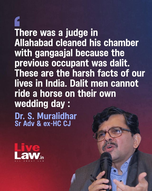 इलाहाबाद कोर्ट का वो जज जो अपने चैंबर को गंगाजल से "शुद्ध" किया क्योंकि उससे पहले उस चैंबर में एक दलित जज बैठते थे। सोचिए अपने पूरे कार्यकाल में वो जातिवादी जज कितना अन्याय किया होगा!

जस्टिस सूर्यकांत casteless society की बात कर रहे थे, शायद इसी और इशारा कर रहे होंगे!