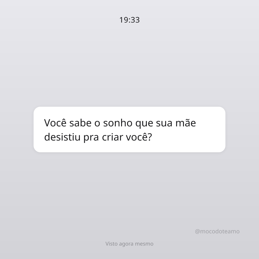 NextlevelDJ's tweet photo. Você sabe o sonho que sua mãe desistiu pra criar você? https://t.co/vowrnJT2tx