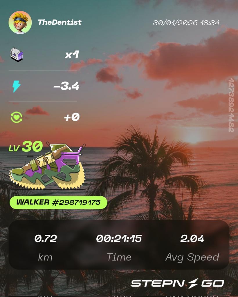 Evening walk #STEPNGO