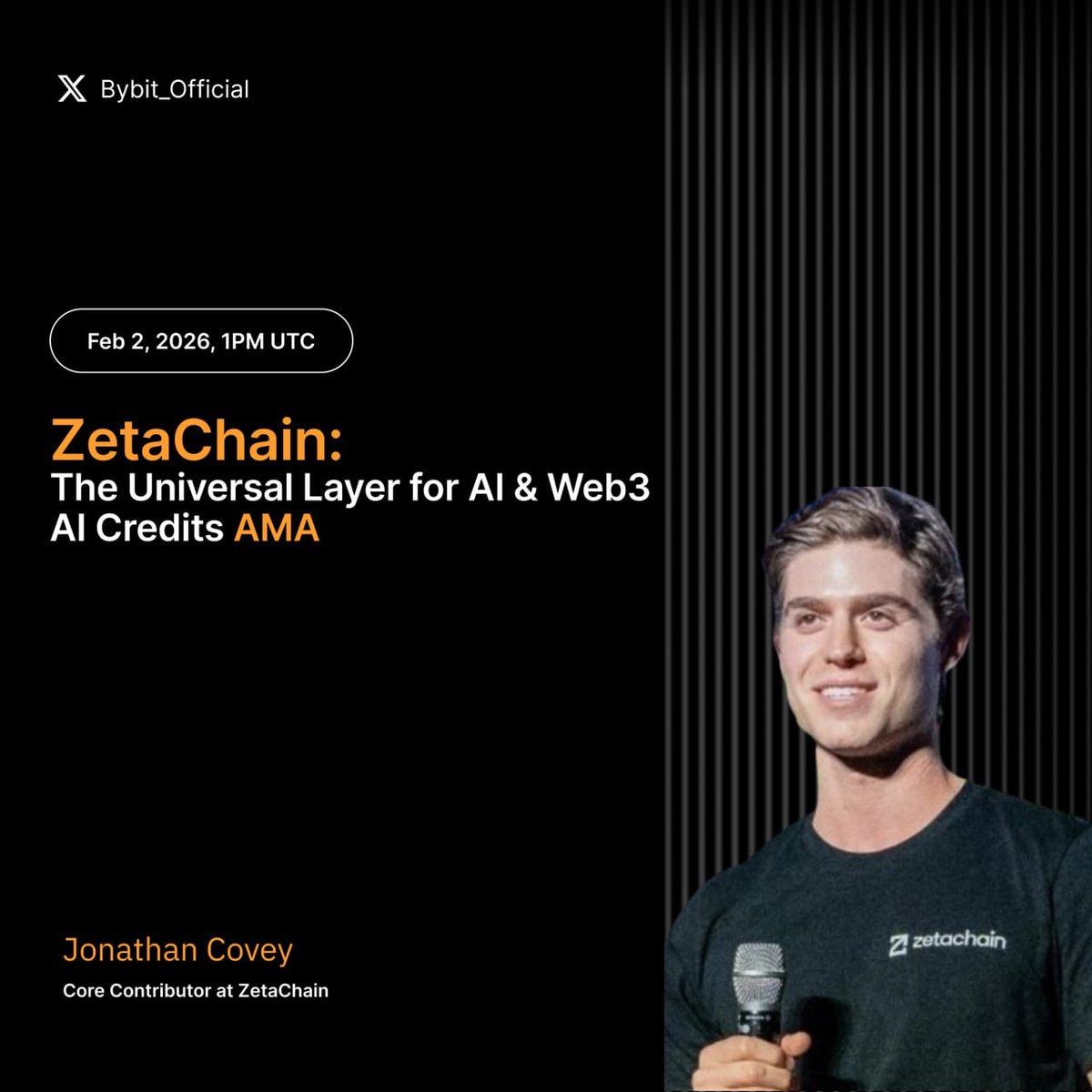 Bybit_Official's tweet image. 🎙️ZetaChain AMA: The Universal Layer for AI and Web3 Explained.

Join our X Spaces AMA on Feb 2, 1PM UTC.

20 lucky participants who complete all steps below will share a 3,000 ZETA prize pool:
- Follow @ZetaChain, @AnumaAI, @Bybit_Learn, @Alpha_Bybit &amp;amp; @Bybit_Official
- ❤️ Like…