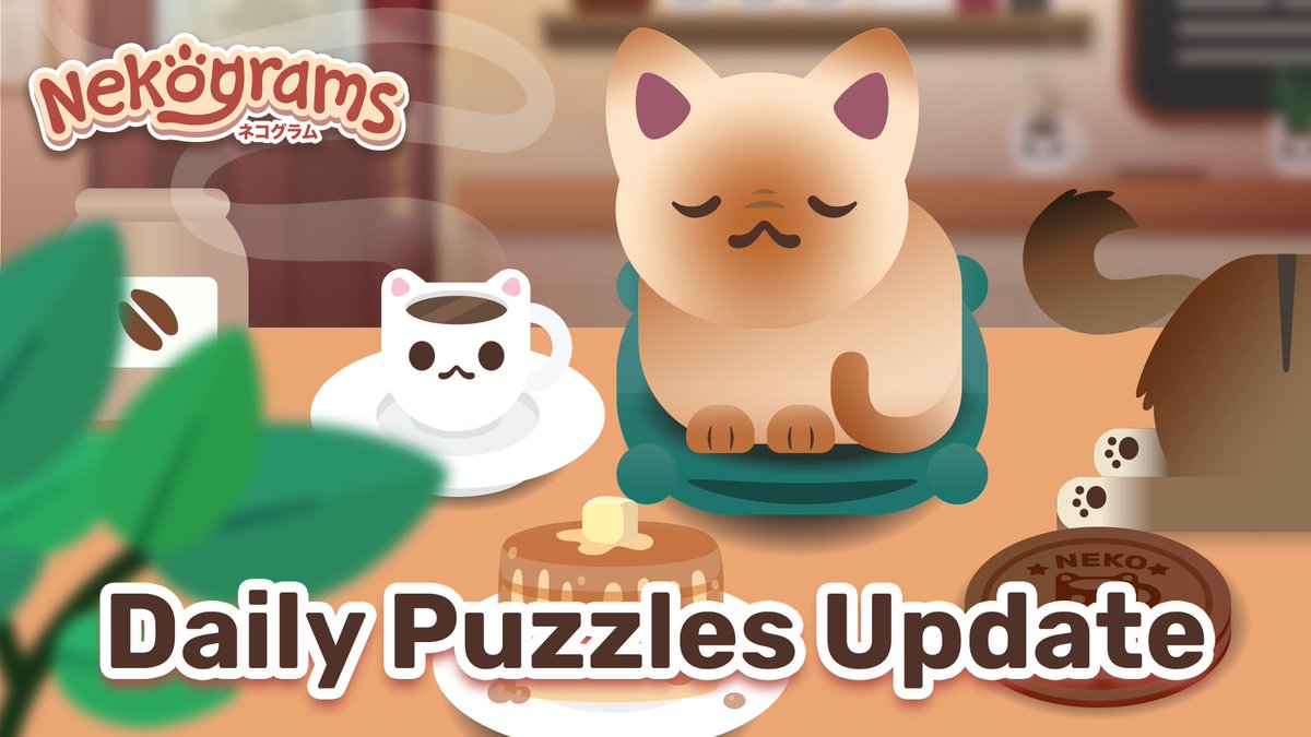 Daily Puzzles are here for Nekograms+ (Apple Arcade)
apple.co/49QGHTW

🗓️Get a new puzzle delivered every 24hrs and pet the cat of the day! No star ratings or target moves to hit. Solve the daily puzzle at your own pace.

Exclusive to Apple Arcade with over 200 games.