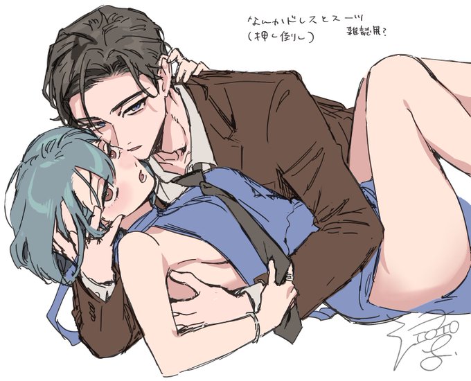 「甘えたら許されるって思ってる?」 連載開始前の初期のカラーラフです! 初期凜は青髪でした…!! 真面目なお姉さんっぽくしたくて青系の髪色にした記憶があるんですが、今とだいぶ印象違いますね〜 (翔馬は最初っから翔馬)