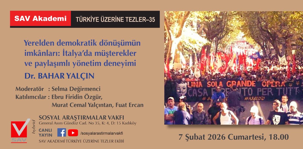 SAV-Sosyal Araştırmalar Vakfı tweet media