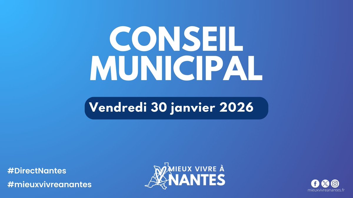 Depuis 9h, nos conseillers municipaux sont présents au conseil municipal de la ville de <a href="/nantesfr/">Ville de Nantes</a> 

Pour suivre les débats en direct : metropole.nantes.fr/directnantes 

#DirectNantes #mieuxvivreanantes