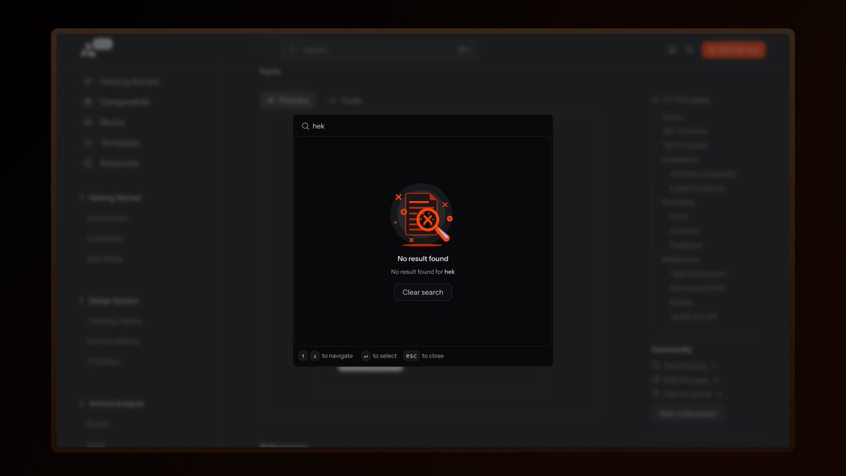 Search Modal dark mode
