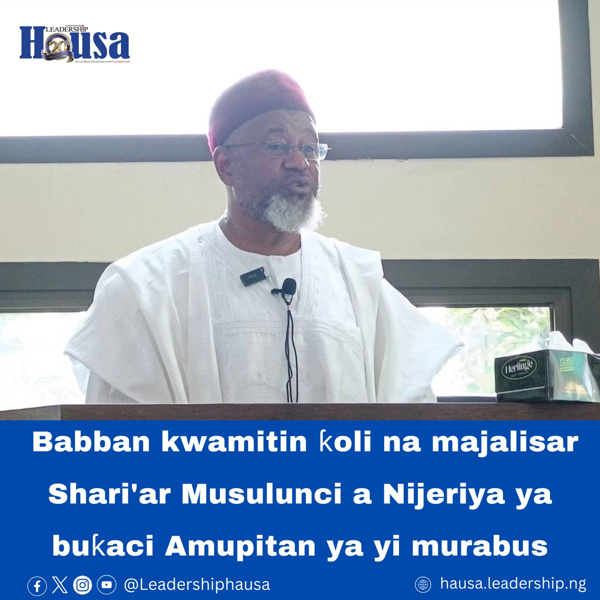 LeadershipHausa's tweet photo. Babban Kwamitin Ƙoli na Shari'ar Addinin Musulunci a Nijeriya ya buƙaci da shugaban hukumar Zaɓe Mai Zaman Kanta (INEC), Farfesa Joash Amupitan, da ya yi murabus daga kan kujerarsa.

Majalisar ta yi wannan kiran ne sakamakon iƙirarin da shugaban hukumar ya yi a baya na cewa ana yi wa mabiya addinin Kiristanci kisan kiyashi a Nijeriya.