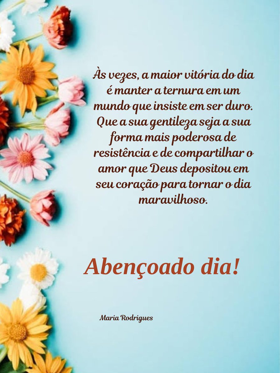 7MariaRodrigues's tweet image. #bomdia #vitória #ternura #gentileza #Deus
