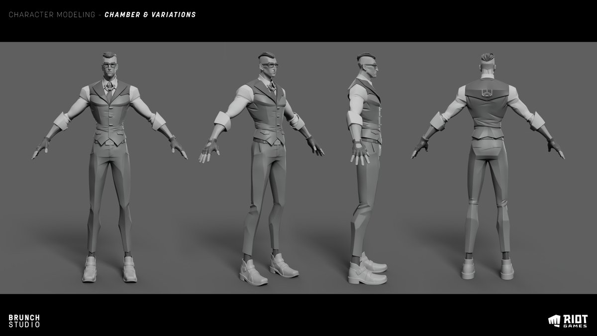 Hi everyone! 

I had the chance to work with Brunch studio on the Valorant cinematic “Why We Fight Back” as a 3d Character Modeler! I had the pleasure to model Chamber and his variations, and a norvegian girl.