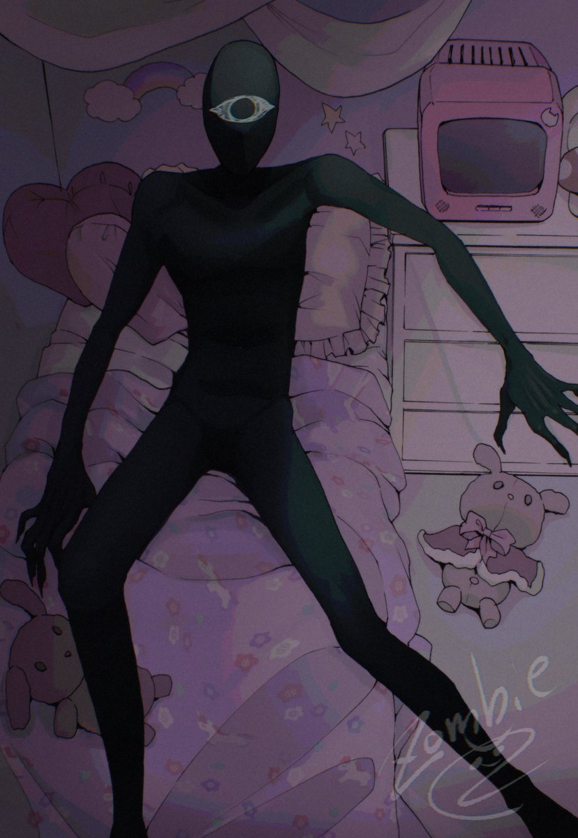 「Weirdcore系画像のゆめかわルーム+影の異形シチュ とてもすき」|👾R👾のイラスト