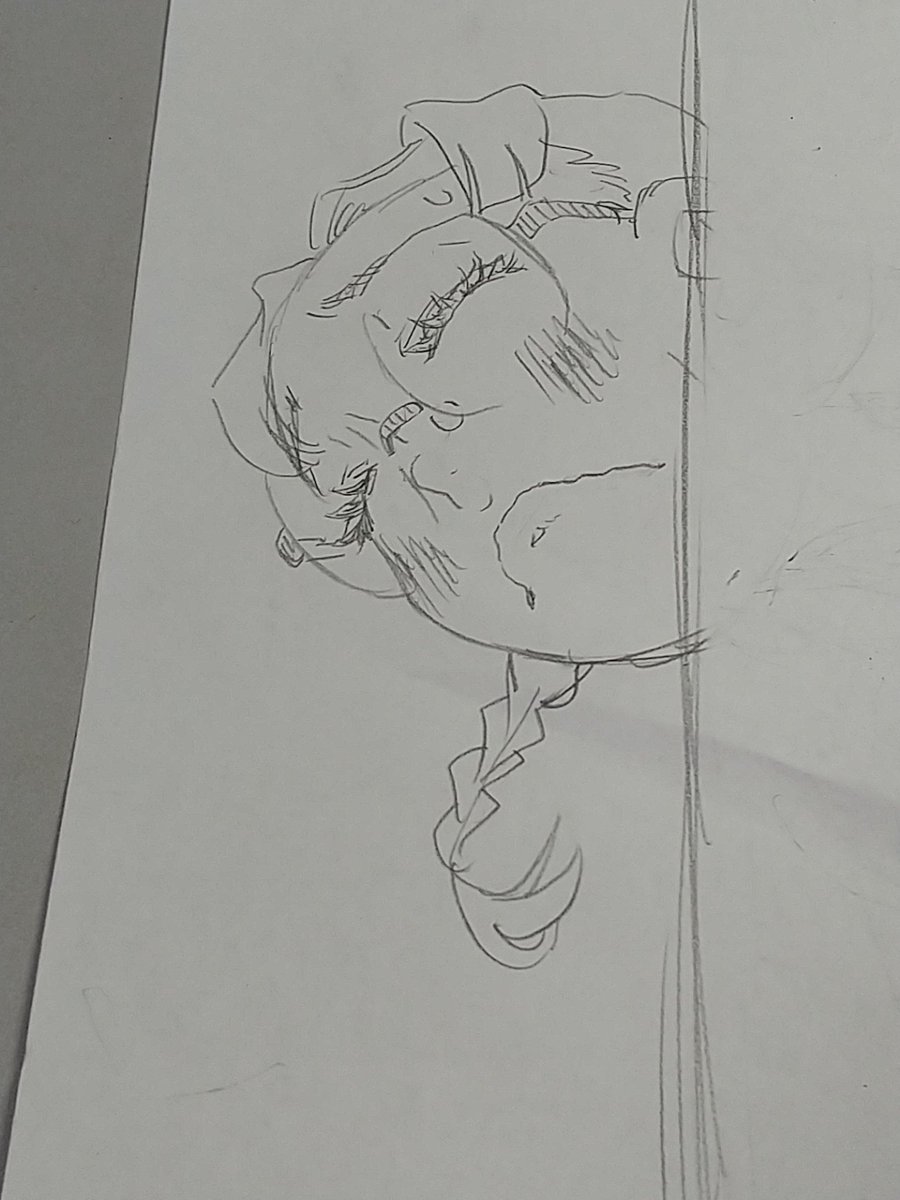 からだがうまく描けなかったのでトリミングされた福田。 