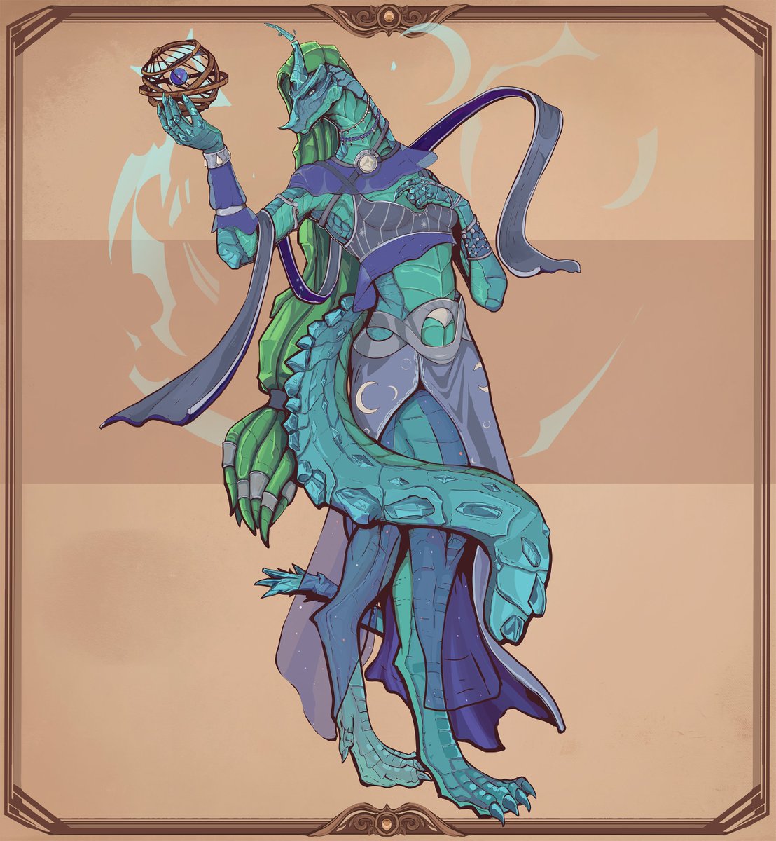 DDandraeliss's tweet image. Gem Dragonborn commission for Aadahi ^^

#Dnd #Dragonborn #wizard #scalie