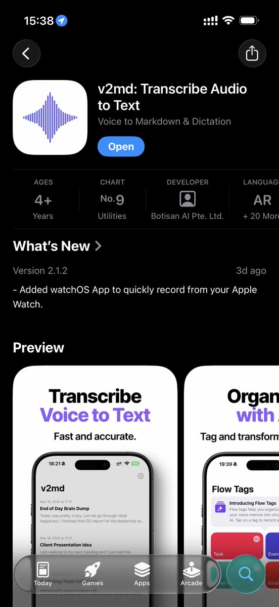 kritzelei's tweet image. แอปถอดเสียงเป็น text ตัวเด็ด ปล่อยฟรีแบบจำกัด โหลดด่วน‼️

วิธีคือโหลดมาเสร็จ ถึงหน้า Subscription ให้เลือกดูแพคอกจทั้งหมด จะเห็นแบบ Life time ขึ้น 0 บาท แล้วกด sub เลย

วาป apps.apple.com/th/app/v2md-tr…