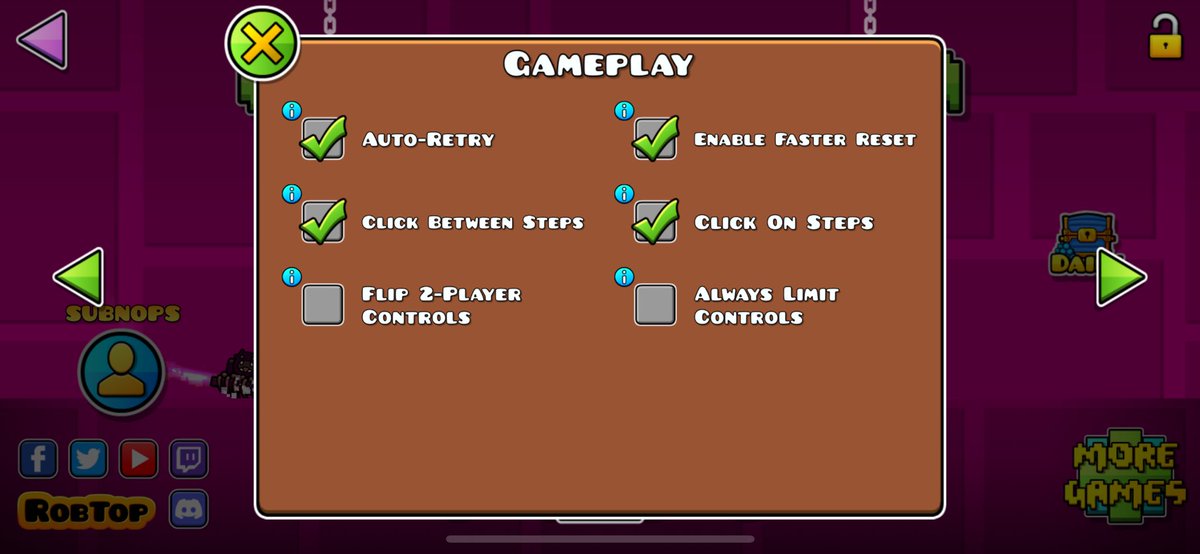 subNops's tweet image. Ya he probado estas dos opciones en niveles difíciles que me he pasado anteriormente y pues la verdad, los dos o sin estas dos opciones activadas lo siento iguales realmente :/

Osea, no sentí ningun cambio algo que controlar la nave o otro vehículo lo sentí lo mismo.