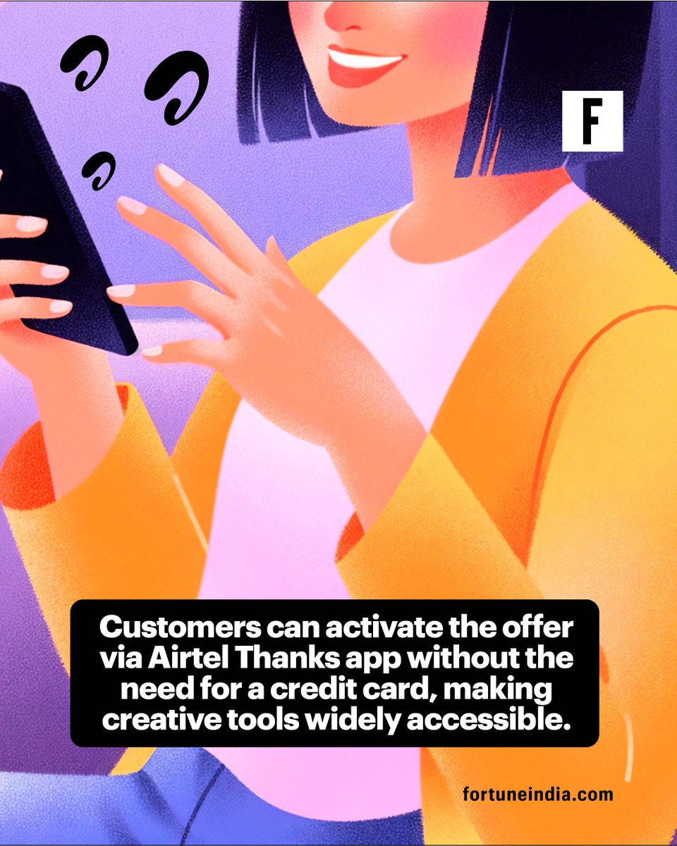 FortuneIndia's tweet image. 🚨By offering Adobe Express Premium free for a year, Airtel is enabling individuals, creators and small businesses to easily create high-quality content and amplify their digital presence.

@airtelindia @Adobe  

#Airtel #Adobe #DigitalCreativity #IndiaTech