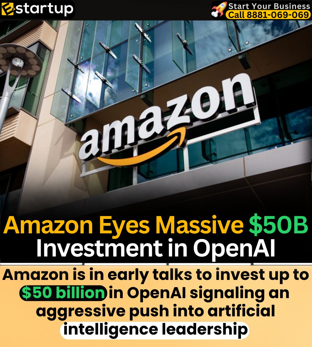 Amazon’s potential $50B bet on OpenAI could redefine the global AI power balance. Big move, bigger implications. 🚀

#BusinessNews #Amazon #OpenAI #ArtificialIntelligence #AIInvestment #BigTech #TechNews #GlobalBusiness #FutureOfAI