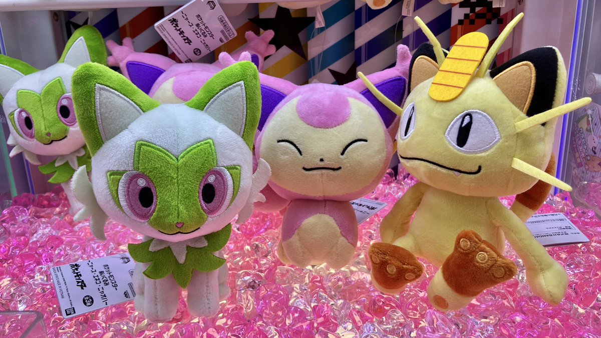 🐱新景品入荷情報🐱 #ポケットモンスター ぬいぐるみ ニャース、エネコ