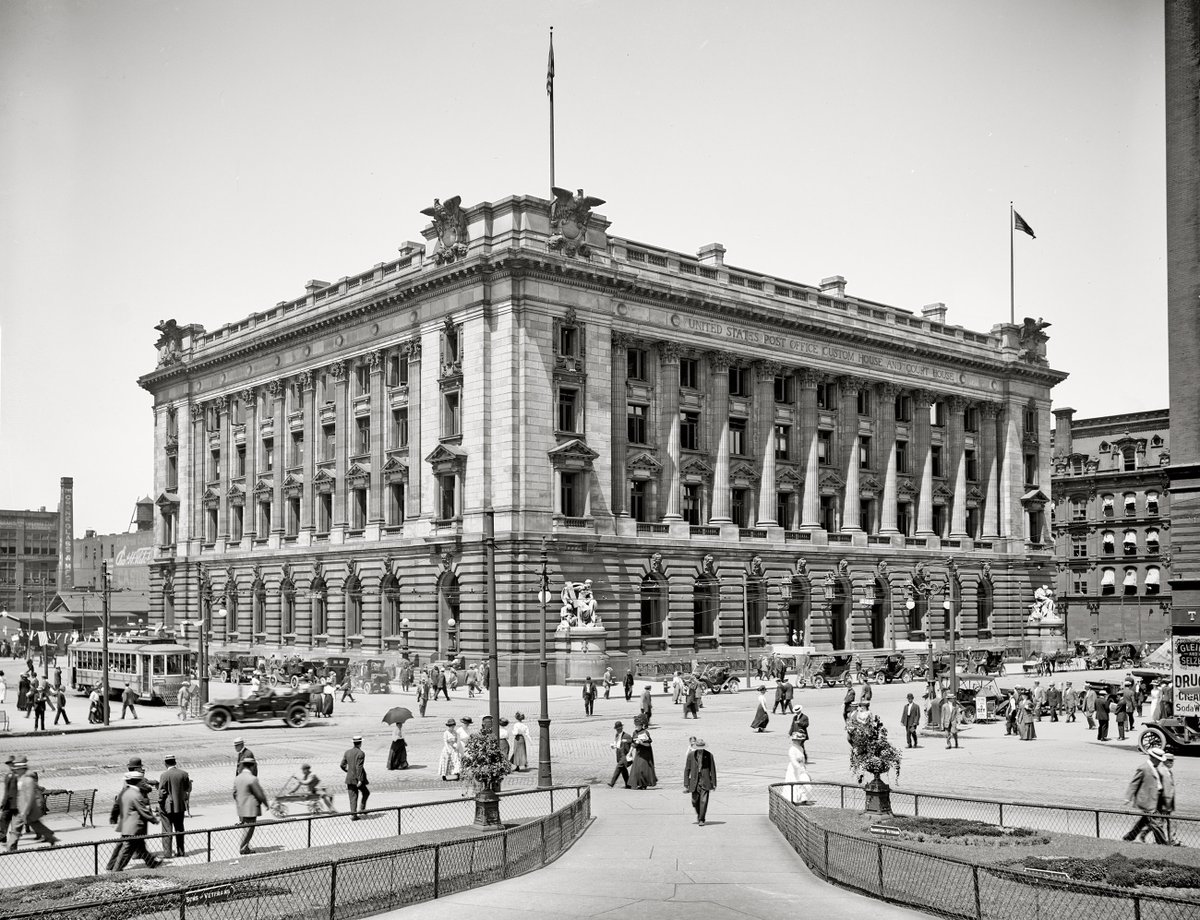 U.S. Post Office, Custom House and Court House, Public Square. 1912