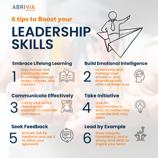 Great leaders never stop growing. 🌱 To elevate your leadership, embrace lifelong learning and build emotional intelligence to foster trust. Always seek feedback to refine your approach and lead by example through integrity and a strong work ethic.

#ManagementTips #TeamAbrivia