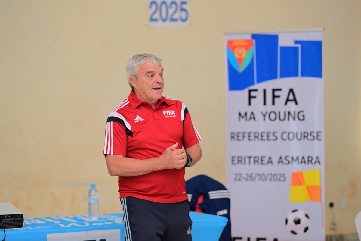 ENFF concludes a 5 days young referees course on 26 Oct. 2025 organized in collaboration with FIFA. The five days course covers theoretical and practical training activities, including a physical fitness test, classroom theory sessions and practical match simulations.