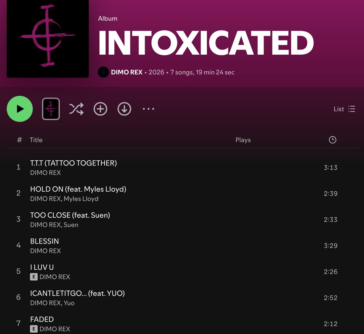 junypearl's tweet image. DIMO REX 'INTOXICATED' OUT NOW!!

Spotify link: open.spotify.com/album/7CRoouen…

#디모렉스 #DIMOREX
#DIMOREX_INTOXICATED