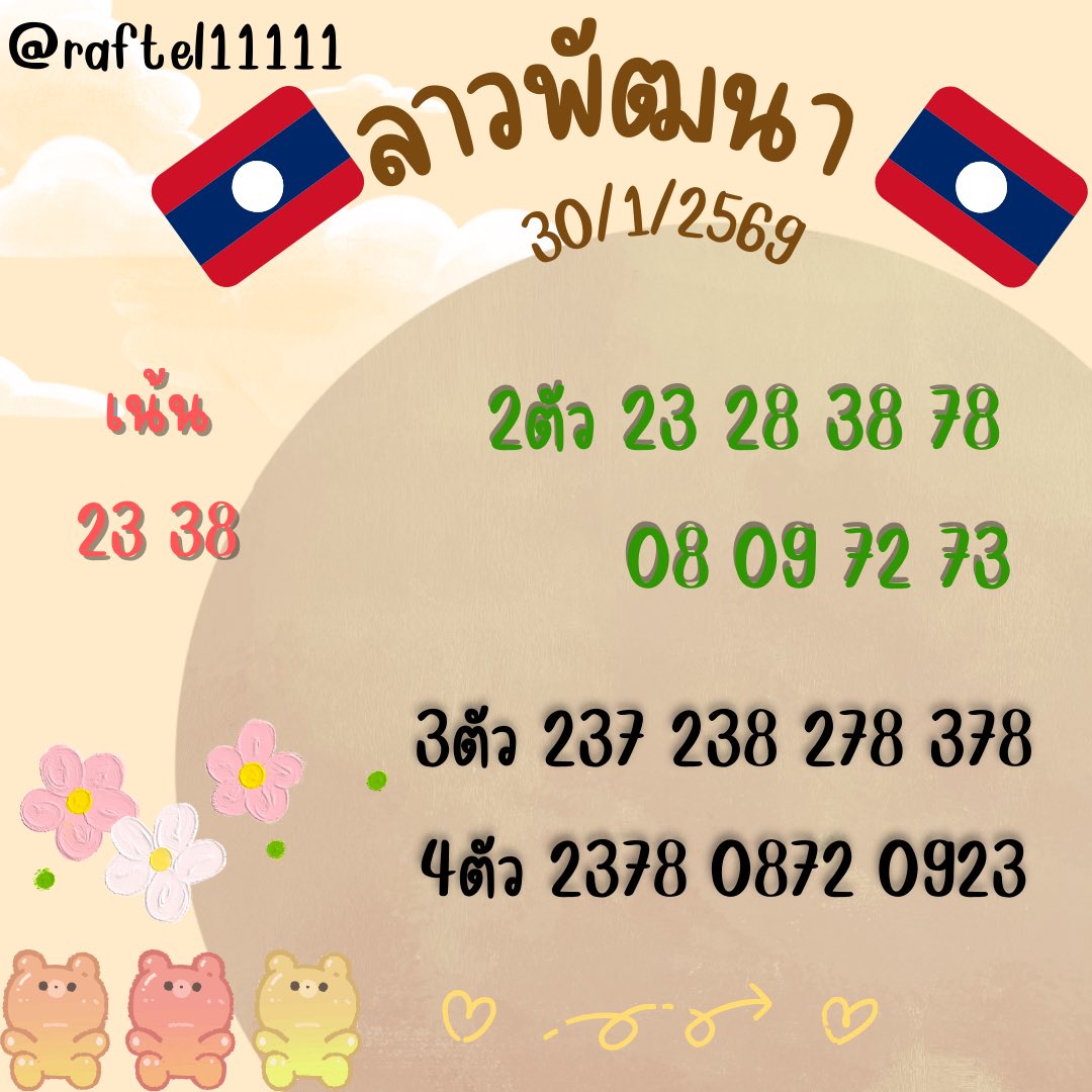 ลาวพัฒนา 30/1/69🇱🇦🇱🇦
กดรี กดใจ งวดนี้แตกกันต่อนะ🎉🎉

พิกัดแทง4ตัว
✨m.laphuaylnw.com/register?affil…

✨jaiideejing.info/register?ref=r…