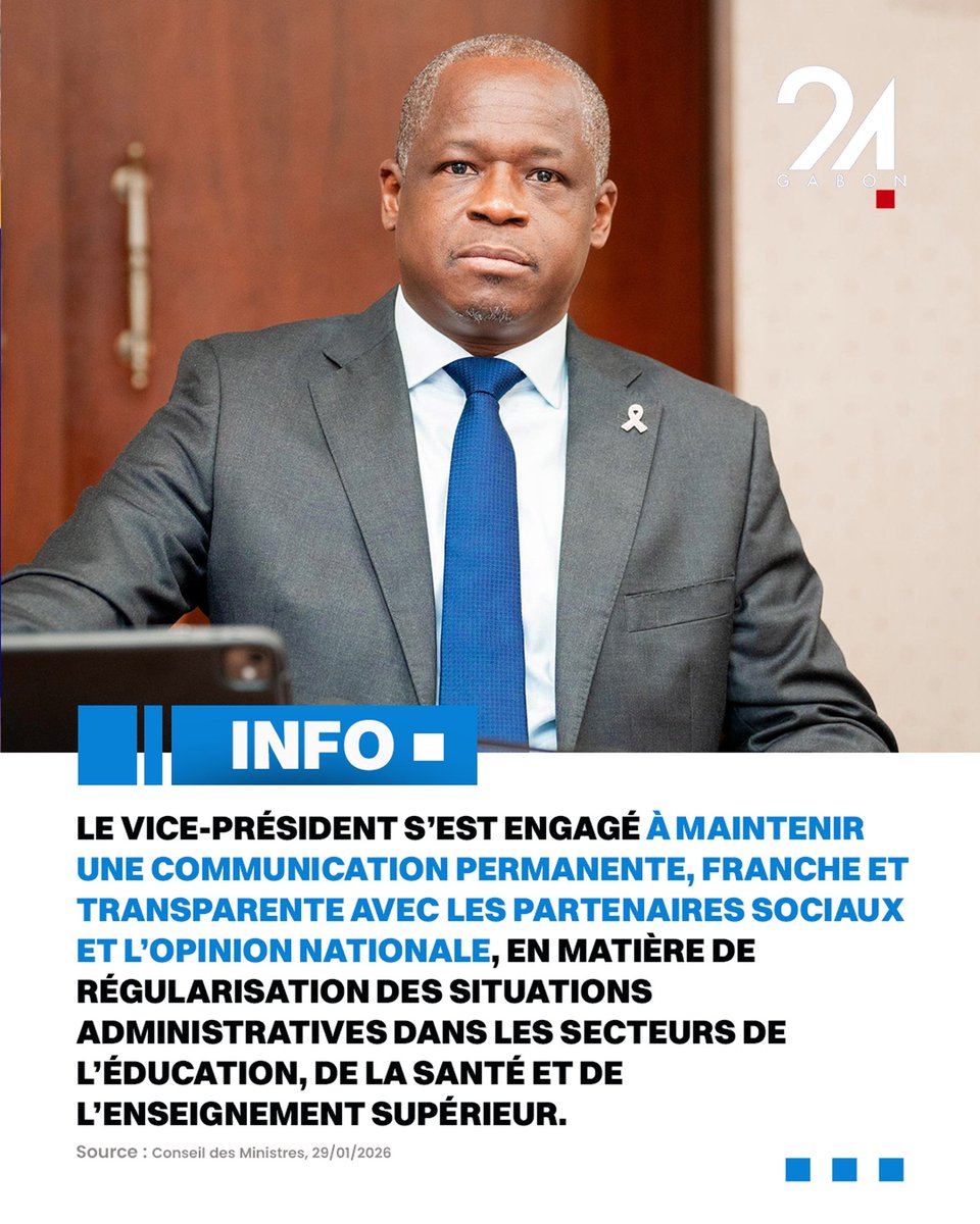 tvgabon24's tweet photo. 🟥 INFO ❗️ 

#Gabon 
#Gabon24
#Politique https://t.co/lZRQ95bYsv