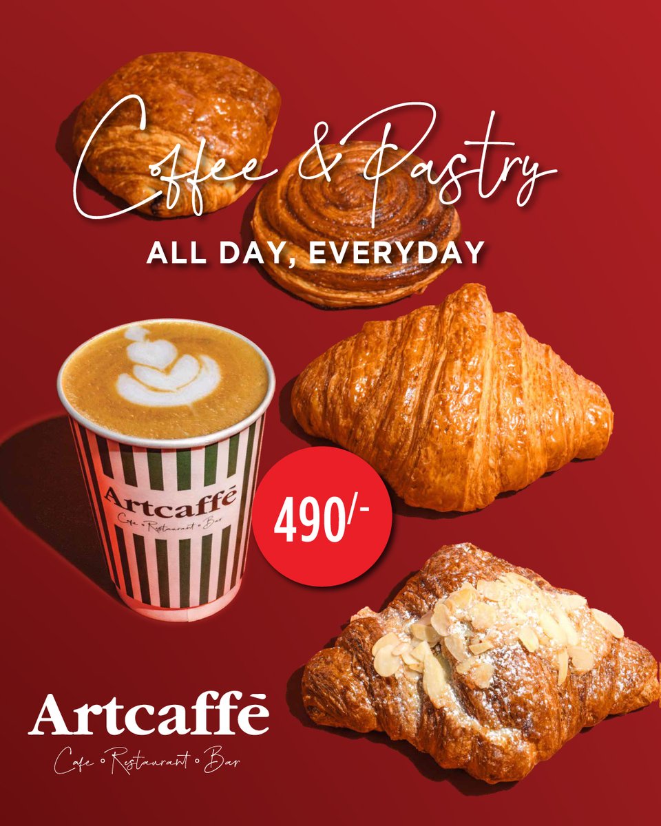 Celebrate National Croissant Day with a coffee &amp; pastry <a href="/ArtcaffeKenya/">Artcaffé</a> in Yaya. 🥐💛 #Artcaffé