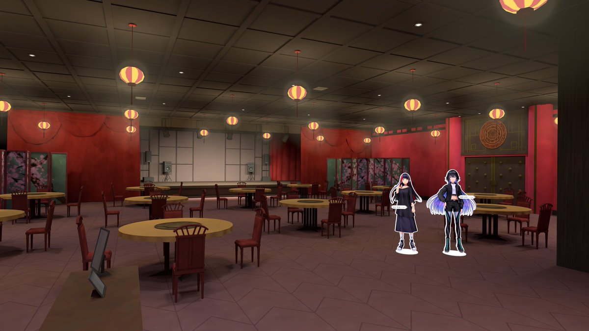 uc_kamitsubaki's tweet photo. VR ADV「神椿市建設中。VIRTUAL REALITY」の発売を記念して、
VRChatのワールドを公開いたしました。

https://t.co/T2oFa2R9cF

本作の一部のシーンを体験できます。
また、化歩たちのスタンディパネルも登場！
作品中のセリフを聞くことができます。
Questにも対応しております。

ぜひ、本作を購入した方も、購入を検討中の方もぜひ本ワールドにお越しください！

#kamitsubaki_studio #神椿市建設中VR #VRChat_world紹介 #VRChatワールド紹介