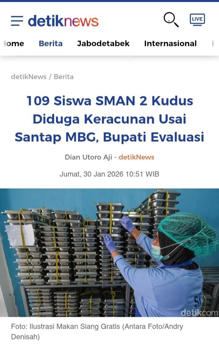 Cek proses antar ke SMAN 2 Kudus, jangan langsung tuduh programnya. Bisa jadi masalah ada di penanganan sekolah.