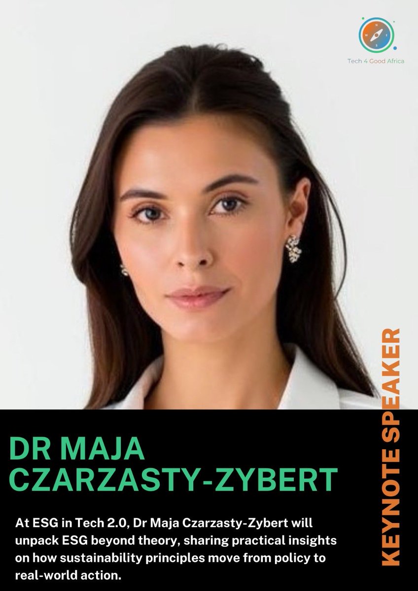 Tech4GoodAFRICA's tweet image. ESG in Tech 2.0 kicks off with powerful conversations on January 31st

Join Dr. Maja Czarzasty-Zybert and Ibrahim Jimoh as they share practical insights on turning ESG from frameworks into real-world action across tech and business.

#ESGInTech #Tech4GoodAfrica #SustainableTech